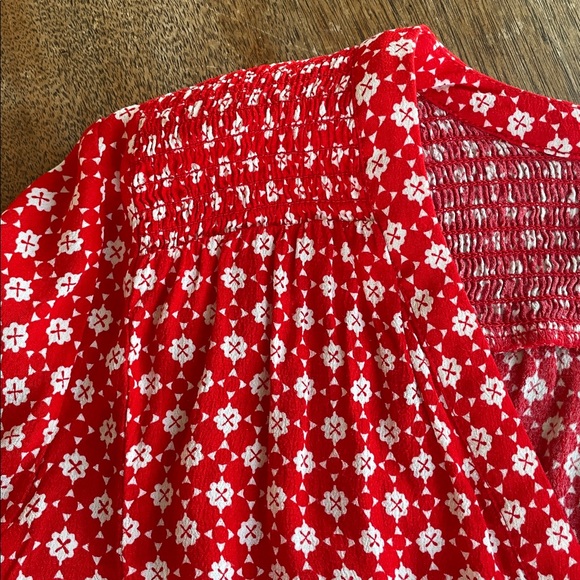 BA&SH "Cosma" 3/4 Sleeve Red & White Blouse in "Rogue" EUC, Size 6 - Picture 4 of 11